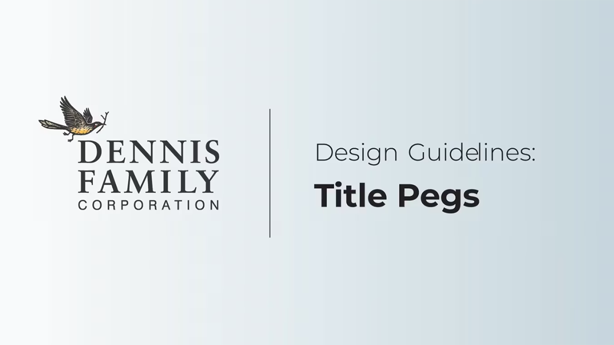 Design Guidelines - Title Pegs